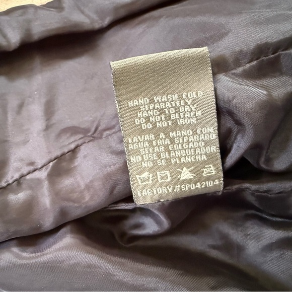 Blue Spice Womens Size Large Faux Leather Bomber Coat Jacket Full Zip Brown Tan - Picture 6 of 14